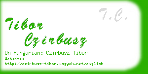 tibor czirbusz business card